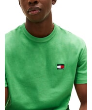 TOMMY HILFIGER TH JEANS Kurz&auml;rmeliges T-Shirt mit Logostickerei K&uuml;stengr&uuml;n - Herren-T-Shirts - 3