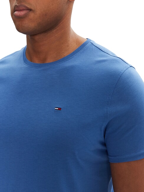 TH JEANS Schmal geschnittenes Baumwoll-T-Shirt blaues Wetter - Herren-T-Shirts