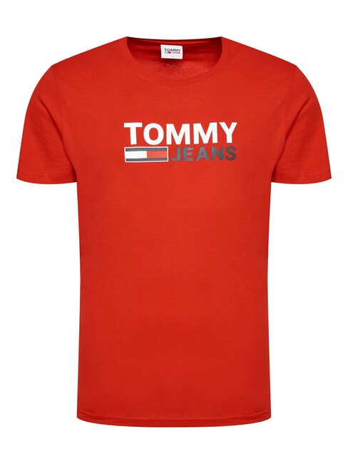 TH JEANS Kurz&auml;rmeliges T-Shirt mit Aufdruck tiefrot - Herren-T-Shirts