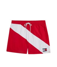 TOMMY HILFIGER TH Gestreiftes Boxerkost&uuml;m Mittelrot - Herrenbadehosen - 4