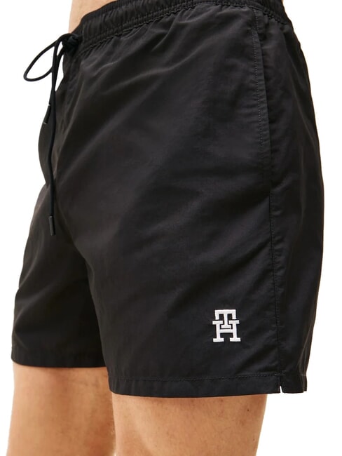 TH Boxerkost&uuml;m mit Monogramm-Logo Schwarz - Herrenbadehosen