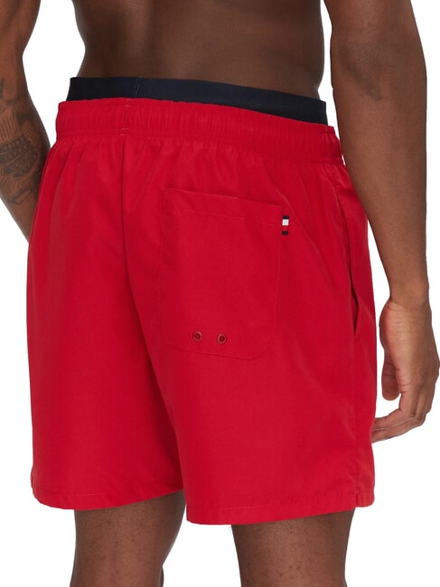 TH Badeanzug mit elastischem Logo Mittelrot - Herrenbadehosen