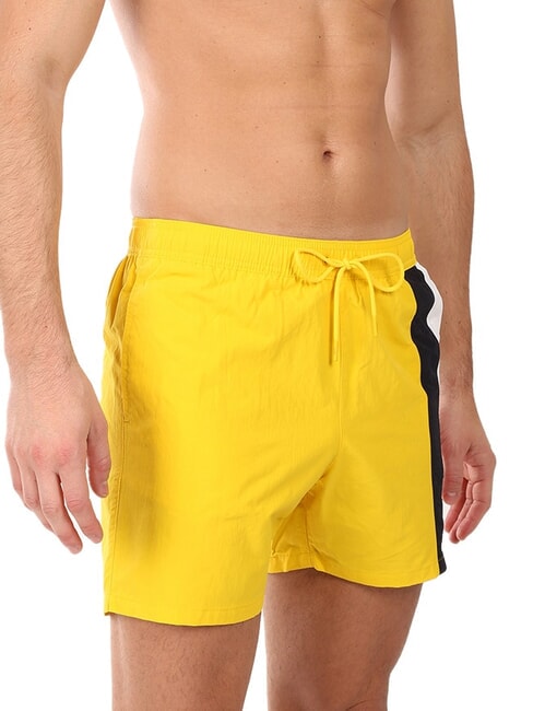 TH Seitliche Flaggen-Schwimmboxer gelbe Ringelblume - Herrenbadehosen