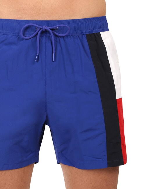 TH Seitliche Flaggen-Schwimmboxer Keilblau - Herrenbadehosen