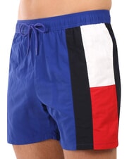 TOMMY HILFIGER TH Seitliche Flaggen-Schwimmboxer Keilblau - Herrenbadehosen - 4