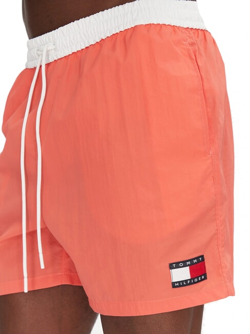 TH Zweifarbige Badehose rosa Mohnblume - Herrenbadehosen