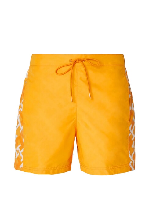 TH Kost&uuml;m mit seitlichen Monogrammb&auml;ndern Aprikoseeis/cremiges Wei&szlig; - Herrenbadehosen