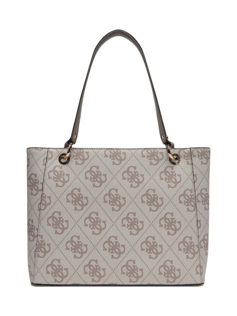 NOELLE 2 4G-Logo-Print-Schultertasche Logo in dunklem Taupe - Damentaschen