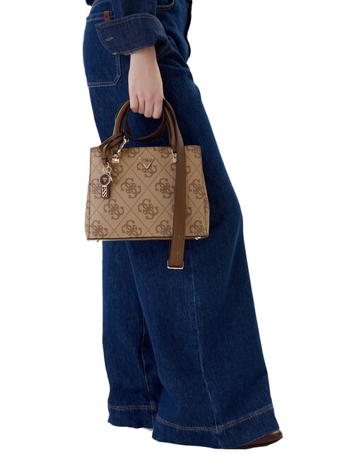 NOELLE 2 Handtasche mit Schulterriemen Latte-Logo / braun - Damentaschen