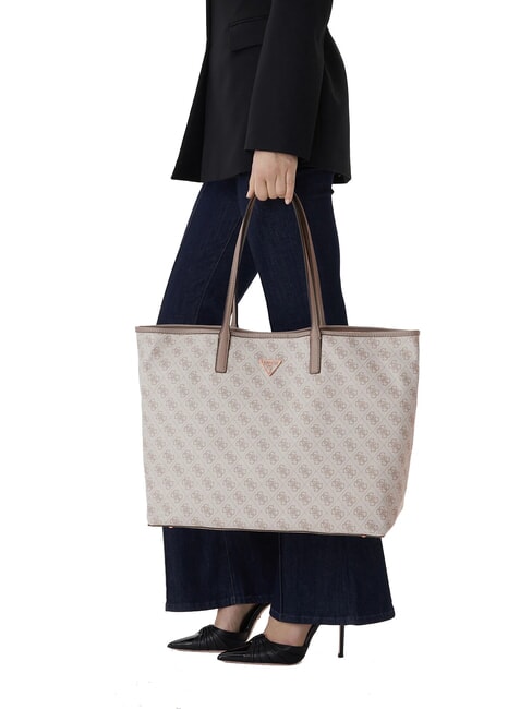 ECO VICTTORIA Umh&auml;ngetasche Logo in dunklem Taupe - Damentaschen