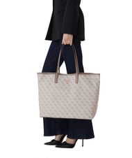 GUESS ECO VICTTORIA Umh&auml;ngetasche Logo in dunklem Taupe - Damentaschen - 6