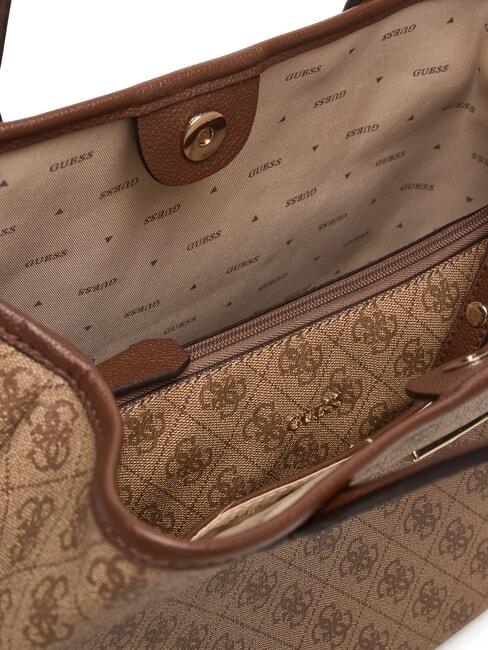 VICTTORIA 2 Schultertasche mit Clutch Latte-Logo / braun - Damentaschen