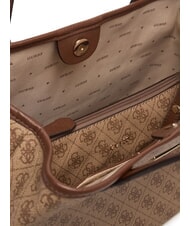 GUESS VICTTORIA 2 Schultertasche mit Clutch Latte-Logo / braun - Damentaschen - 5