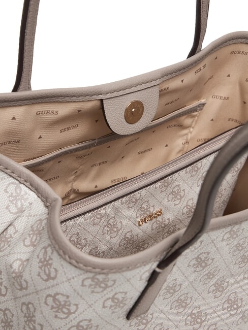 VICTTORIA 2 Schultertasche mit Clutch Logo in dunklem Taupe - Damentaschen