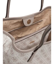 GUESS VICTTORIA 2 Schultertasche mit Clutch Logo in dunklem Taupe - Damentaschen - 6