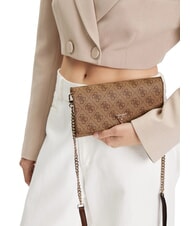 GUESS NOELLE 2 Mini-Schultertasche Latte-Logo / braun - Damentaschen - 5