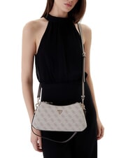 GUESS NOELLE 2 Schultertasche, Umh&auml;ngetasche Logo in dunklem Taupe - Damentaschen - 4