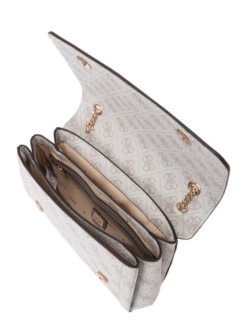 NOELLE 2 Wandelbare Tasche mit Klappe Logo in dunklem Taupe - Damentaschen