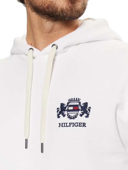 TH Kapuzenpullover mit Wappen Wei&szlig; - Sweatshirts Herren
