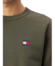 TOMMY HILFIGER TH JEANS Baumwoll-Sweatshirt mit Rundhalsausschnitt M&uuml;digkeit gr&uuml;n - Sweatshirts Herren - 3