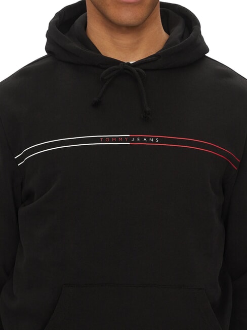 TH JEANS Sweatshirt mit Tasche und Kapuze Schwarz - Sweatshirts Herren
