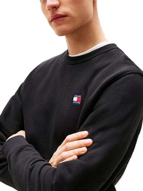 TH JEANS Baumwoll-Sweatshirt mit Rundhalsausschnitt Schwarz - Sweatshirts Herren