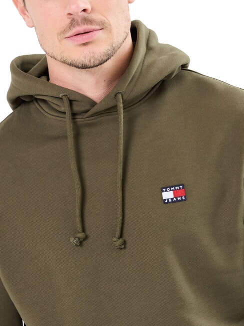 TH JEANS Hoodie mit Flaggenaufn&auml;her M&uuml;digkeit gr&uuml;n - Sweatshirts Herren