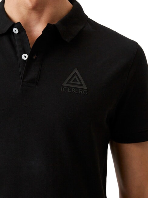 TRIANGLE Kurzarm-Poloshirt Schwarz - Herren-Polo-Shirts/Herren-Polo-Shirt/Herrenpoloshirt/Herrenpoloshirts