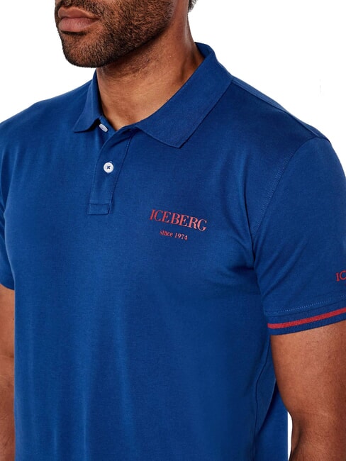BASIC Poloshirt aus Baumwolle Blau - Herren-Polo-Shirts/Herren-Polo-Shirt/Herrenpoloshirt/Herrenpoloshirts