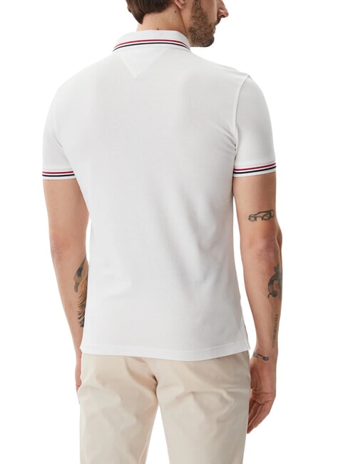 TH TIPPED Schmal geschnittenes, kurz&auml;rmeliges Poloshirt Wei&szlig; - Herren-Polo-Shirts/Herren-Polo-Shirt/Herrenpoloshirt/Herrenpoloshirts