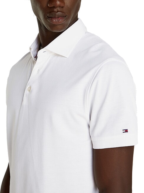 TH Kurz&auml;rmeliges Poloshirt mit &Auml;rmellogo optisches Wei&szlig; - Herren-Polo-Shirts/Herren-Polo-Shirt/Herrenpoloshirt/Herrenpoloshirts