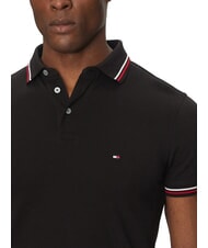 TOMMY HILFIGER TH TIPPED Schmal geschnittenes, kurz&auml;rmeliges Poloshirt Schwarz - Herren-Polo-Shirts/Herren-Polo-Shirt/Herrenpoloshirt/Herrenpoloshirts - 3