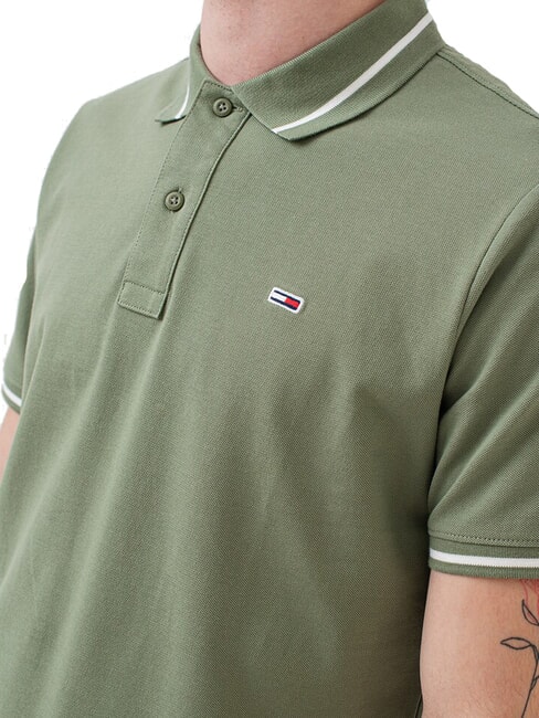 TH JEANS Schmal geschnittenes, kurz&auml;rmeliges Poloshirt Aruba Green - Herren-Polo-Shirts/Herren-Polo-Shirt/Herrenpoloshirt/Herrenpoloshirts