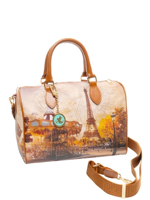 YESBAG Schultertasche mit Schultergurt lustiges Paris - Damentaschen