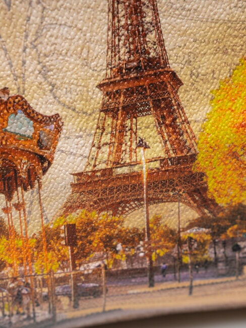 YESBAG Schultertasche mit Schultergurt lustiges Paris - Damentaschen