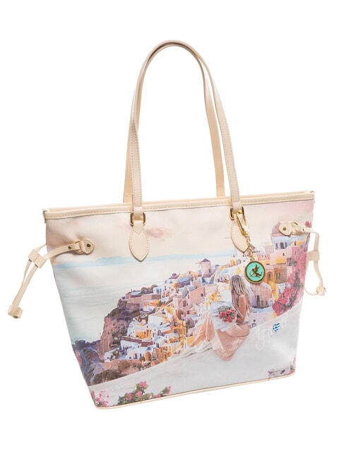 YESBAG Bedruckte Einkaufstasche Sonnenuntergang in Griechenland - Damentaschen