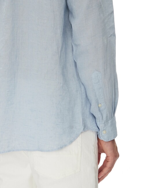 TH Hemd mit normaler Passform und koreanischem Kragen luftiges Blau - Herrenhemden