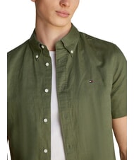 TOMMY HILFIGER TH Kurz&auml;rmeliges Hemd mit Knopfleiste Kampfgr&uuml;n - Herrenhemden - 3