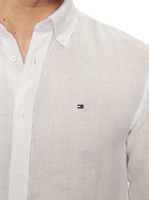 TH Lang&auml;rmeliges Leinenhemd in regul&auml;rer Passform optisches Wei&szlig; - Herrenhemden