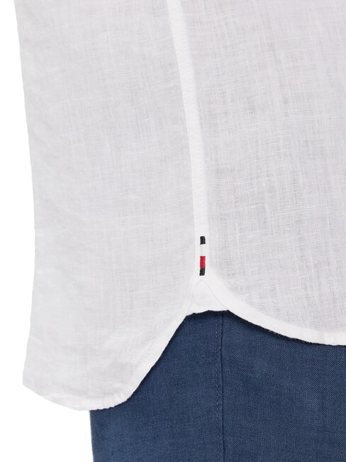 TH Kurzarm-Leinenhemd in regul&auml;rer Passform optisches Wei&szlig; - Herrenhemden