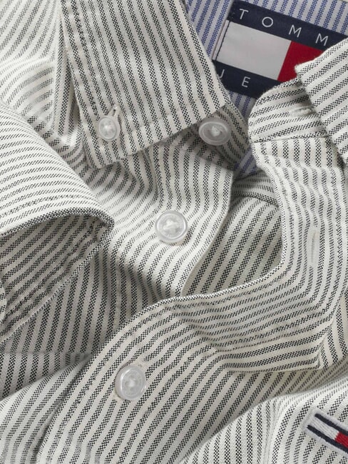 TH JEANS Lang&auml;rmeliges gestreiftes Hemd dunkle Nachtmarine - Herrenhemden