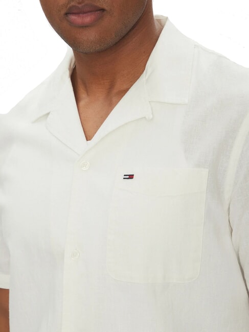 TH JEANS Kurz&auml;rmeliges Hemd aus Leinen und Baumwolle ecru - Herrenhemden