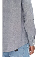 TOMMY HILFIGER TH JEANS Lang&auml;rmeliges Hemd aus Leinenmischgewebe dunkle Nachtmarine - Herrenhemden - 4