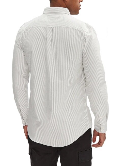 TH JEANS Lang&auml;rmeliges gestreiftes Hemd Aruba gr&uuml;ner Streifen - Herrenhemden