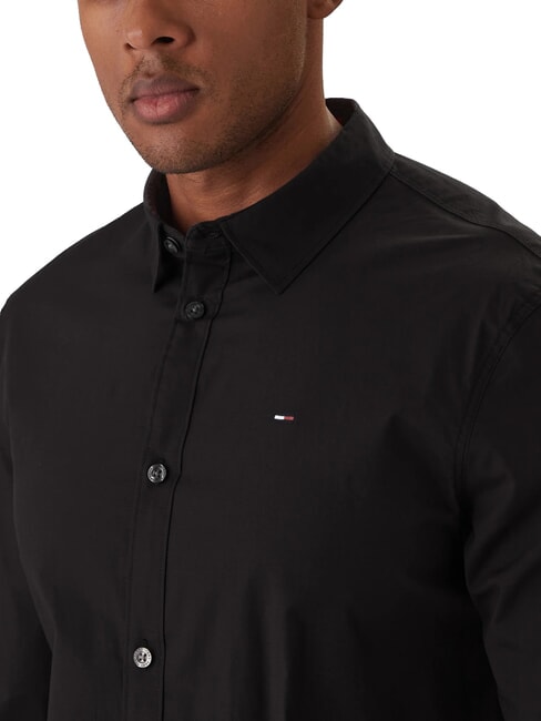 TH JEANS Schmal geschnittenes Langarmhemd Tommy Black - Herrenhemden