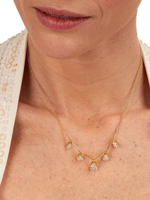 TESORI Zirkonia-Tropfenkette SILBER - Halsketten