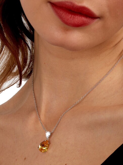 TESORI Halskette mit Anh&auml;nger Gelb - Halsketten