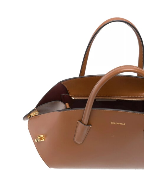 TYLDE CALF Handtasche mit Schulterriemen Cognac - Damentaschen
