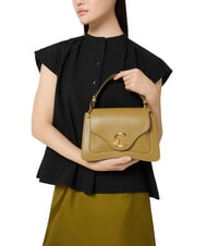 COCCINELLE C-ME CALF COCKER Kleine Ledertasche mit Schultergurt Seegras - Damentaschen - 4