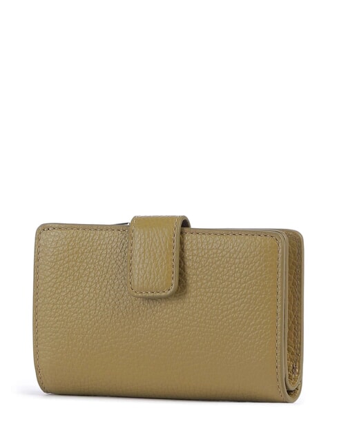 METALLIC SOFT Geldb&ouml;rse aus strukturiertem Leder Seegras - Brieftaschen Damen